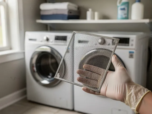 Davidson Dryer Vent Cleaning specialist performing detailed lint trap cleaning service in Davidson